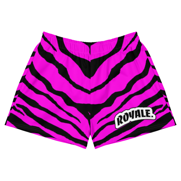 ROYALE. Pink Zebra Ladies Short Shorts