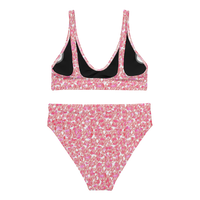 ROYALE. Monogram High-Waisted Bikini - Pink