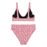 ROYALE. Monogram High-Waisted Bikini - Pink