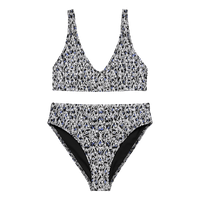 ROYALE. Monogram High-Waisted Bikini - Navy