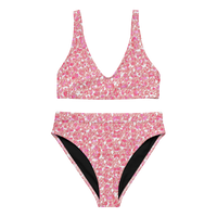 ROYALE. Monogram High-Waisted Bikini - Pink