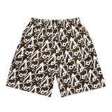 ROYALE. Monogram Mesh Shorts - Coffee