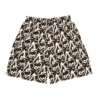 ROYALE. Monogram Mesh Shorts - Coffee