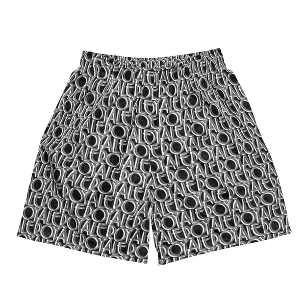 ROYALE. Designer Monogram Mesh Shorts - Black