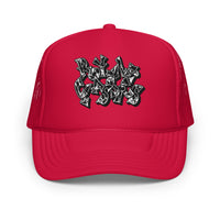 ROYALE. Camo Trucker Cap - Rojo