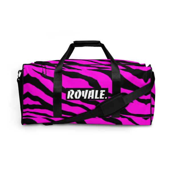 ROYALE. Pink Zebra Duffle bag