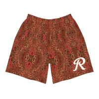 ROYALE. Cranberry Paisley Shorts