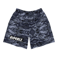 ROYALE. Navy Camo Shorts