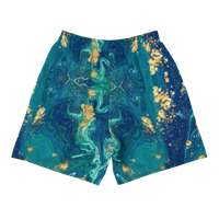 ROYALE. Marble Shorts - Tiffany Blue