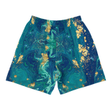 ROYALE. Marble Shorts - Tiffany Blue