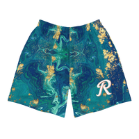 ROYALE. Marble Shorts - Tiffany Blue