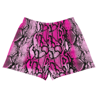 ROYALE. Queen Pink Python Short Shorts