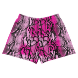 ROYALE. Queen Pink Python Short Shorts