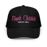 ROYALE. Foam Puerto Rico Trucker Cap - RED/PURPLE