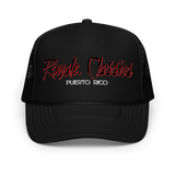 ROYALE. Foam Puerto Rico Trucker Cap - BLACK/RED