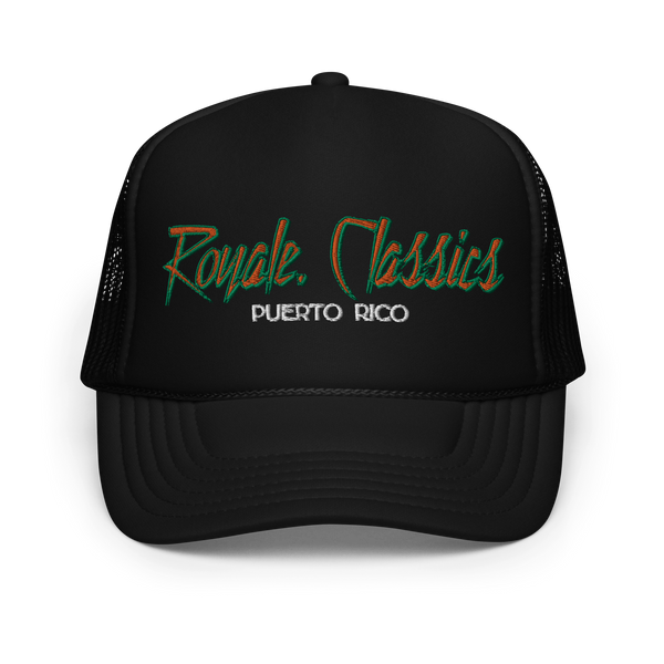 ROYALE. Foam Puerto Rico Trucker Cap - ORANGE/GREEN