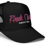 ROYALE. Foam Puerto Rico Trucker Cap - RED/PURPLE