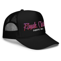 ROYALE. Foam Puerto Rico Trucker Cap - RED/PURPLE