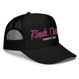 ROYALE. Foam Puerto Rico Trucker Cap - RED/PURPLE