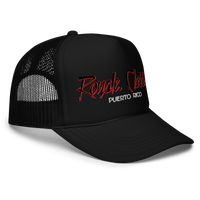 ROYALE. Foam Puerto Rico Trucker Cap - BLACK/RED