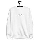 ROYALE. Amigos Embroidered Unisex Crewneck - White