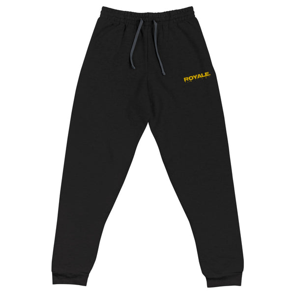 ROYALE. Drip Embroidered Unisex Joggers - Noir