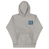 ROYALE. Bold Statement Embroidered Unisex Hoodie - Gray