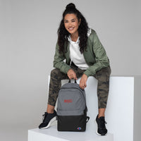 ROYALE. Embroidered Champion Backpack - Gray and Charcoal
