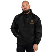 ROYALE. Golden Embroidered Champion Windbreaker - Noir