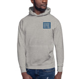 ROYALE. Bold Statement Embroidered Unisex Hoodie - Gray