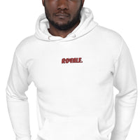 ROYALE. Embroidered Unisex Hoodie - White