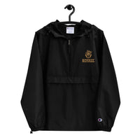 ROYALE. Golden Embroidered Champion Windbreaker - Noir