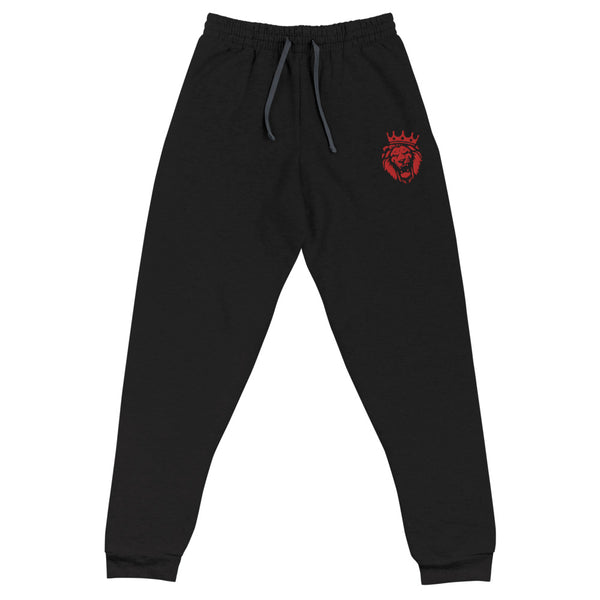 ROYALE. Lion Embroidered Unisex Joggers - Noir