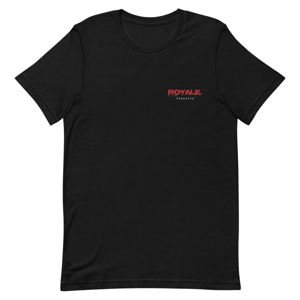 ROYALE. Drip Embroidered Unisex T-Shirt - Noir