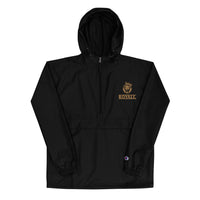 ROYALE. Golden Embroidered Champion Windbreaker - Noir