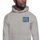 ROYALE. Bold Statement Embroidered Unisex Hoodie - Gray