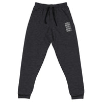 ROYALE. Principles Embroidered Unisex Joggers - Charcoal