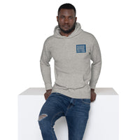 ROYALE. Bold Statement Embroidered Unisex Hoodie - Gray