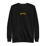 ROYALE. Embroidered Unisex Crewneck - Noir/Gold