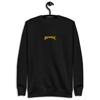 ROYALE. Embroidered Unisex Crewneck - Noir/Gold