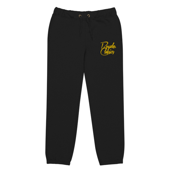 ROYALE. Classics Embroidered Unisex Sweatpants - Noir